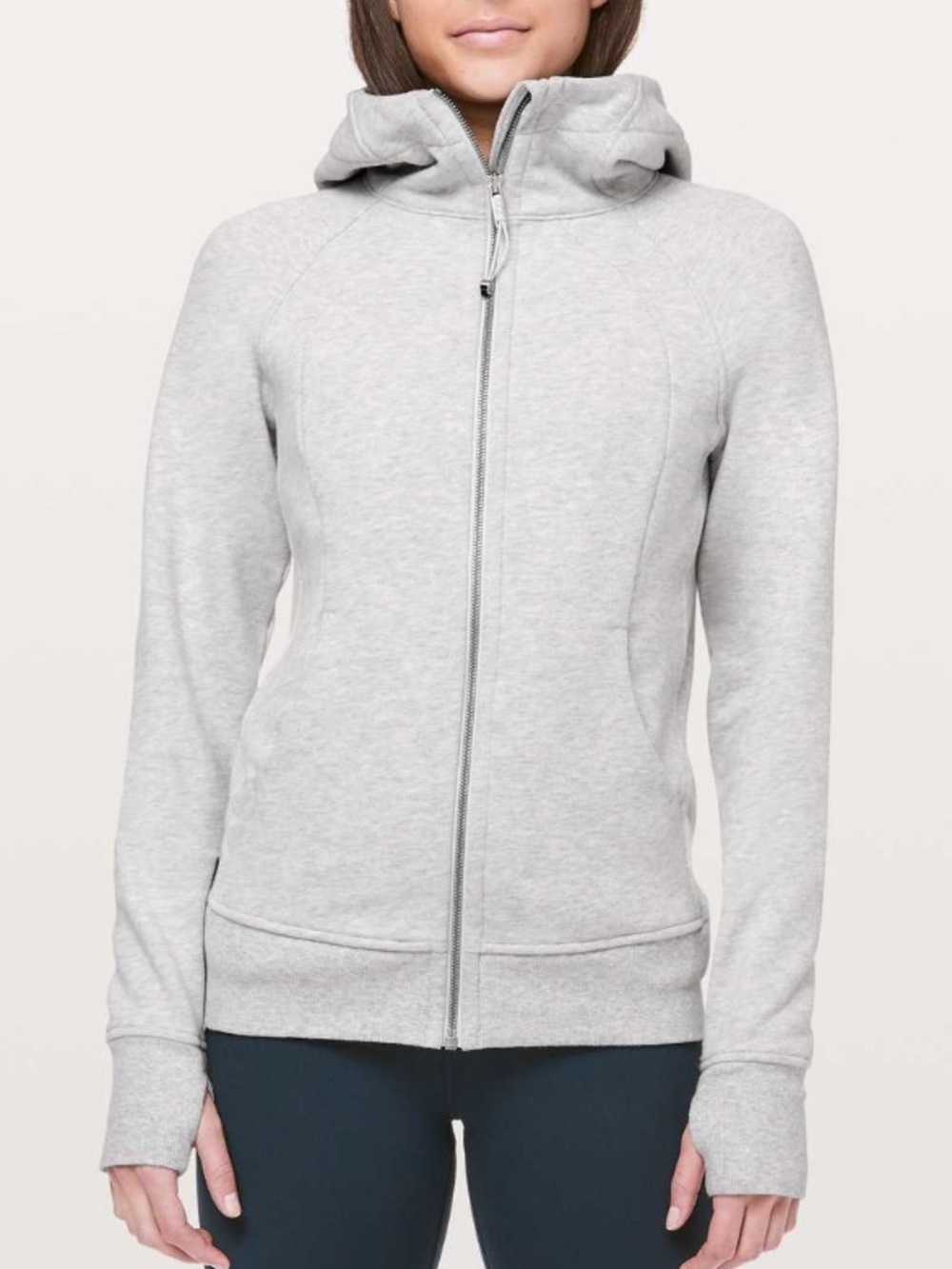 Lululemon Scuba Hoodie Light Cotton Fleece in Heathered Core Ultra Light Grey